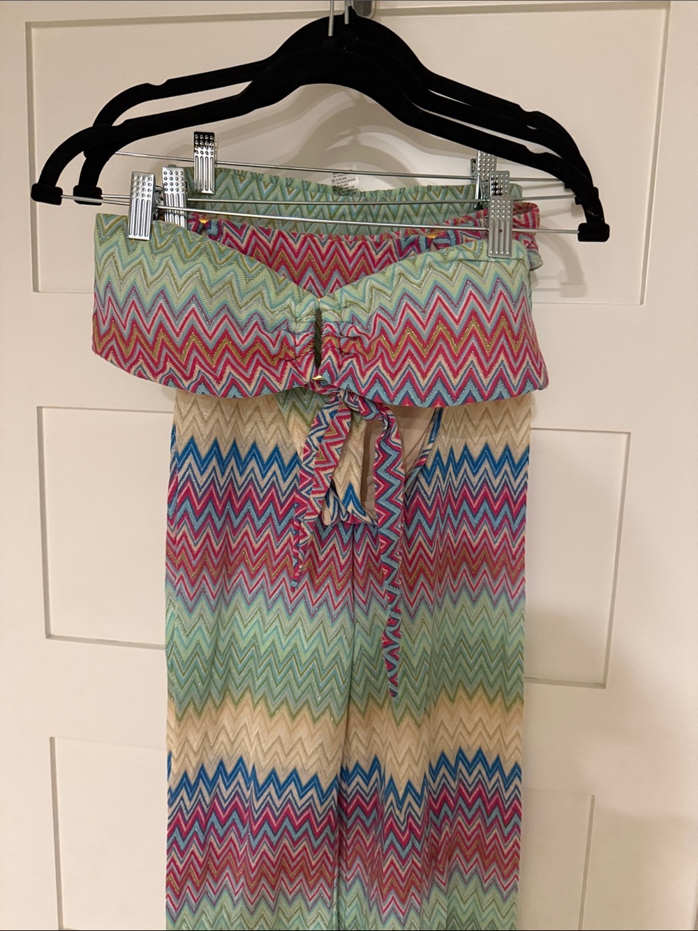 Source Unknown Multicolor Chevron Wide-Leg Jumpsuit swim suit with pants cover u